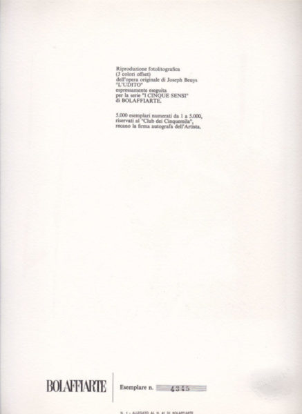 Joseph Beuys "L'Udito" - immagine 3