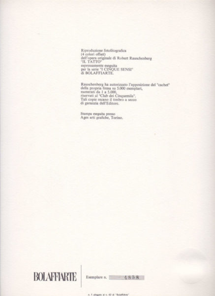 Robert Rauschemberg "Il Tatto" - immagine 3