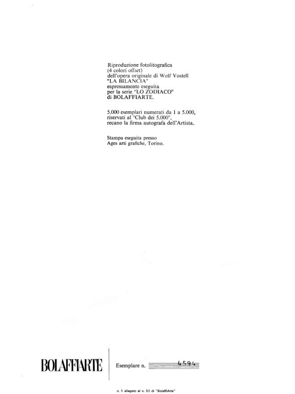 Wolf Vostell "Bilancia" - immagine 6