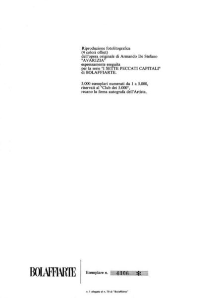 Armando De Stefano "Avarizia" - immagine 3