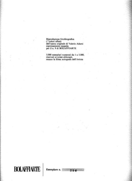 Valerio Adami "Numero 9" Fotolitografia. 1971 - immagine 2