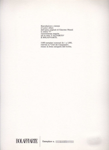 Giacomo Manzù "T" - immagine 3