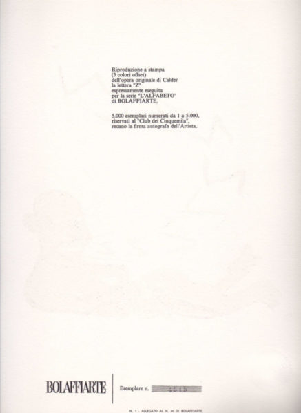 Alexander Calder "Z" - immagine 3